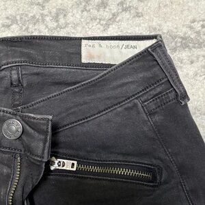 Rag & Bone Black Skinny Jeans with Zippers (Size 27)